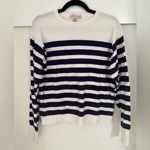Philosophy Cream and Navy Knit Top